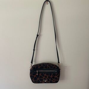 Michael Kors Black and Brown Patterned Crossbody Bag